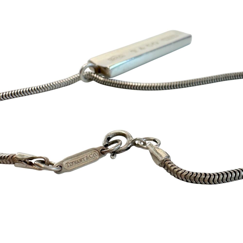 Tiffany & Co 1837 Silver Bar Necklace - Sterling Silver 17" - Picture 8 of 10